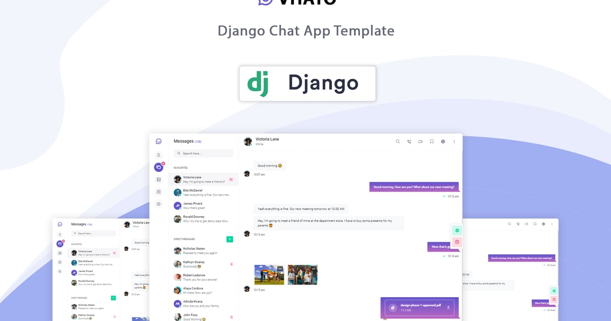 Vhato – Django 聊天应用程序模板