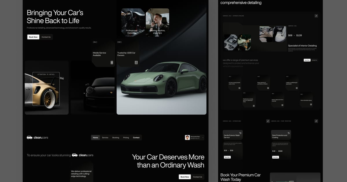 clean.car – 洗车网站
