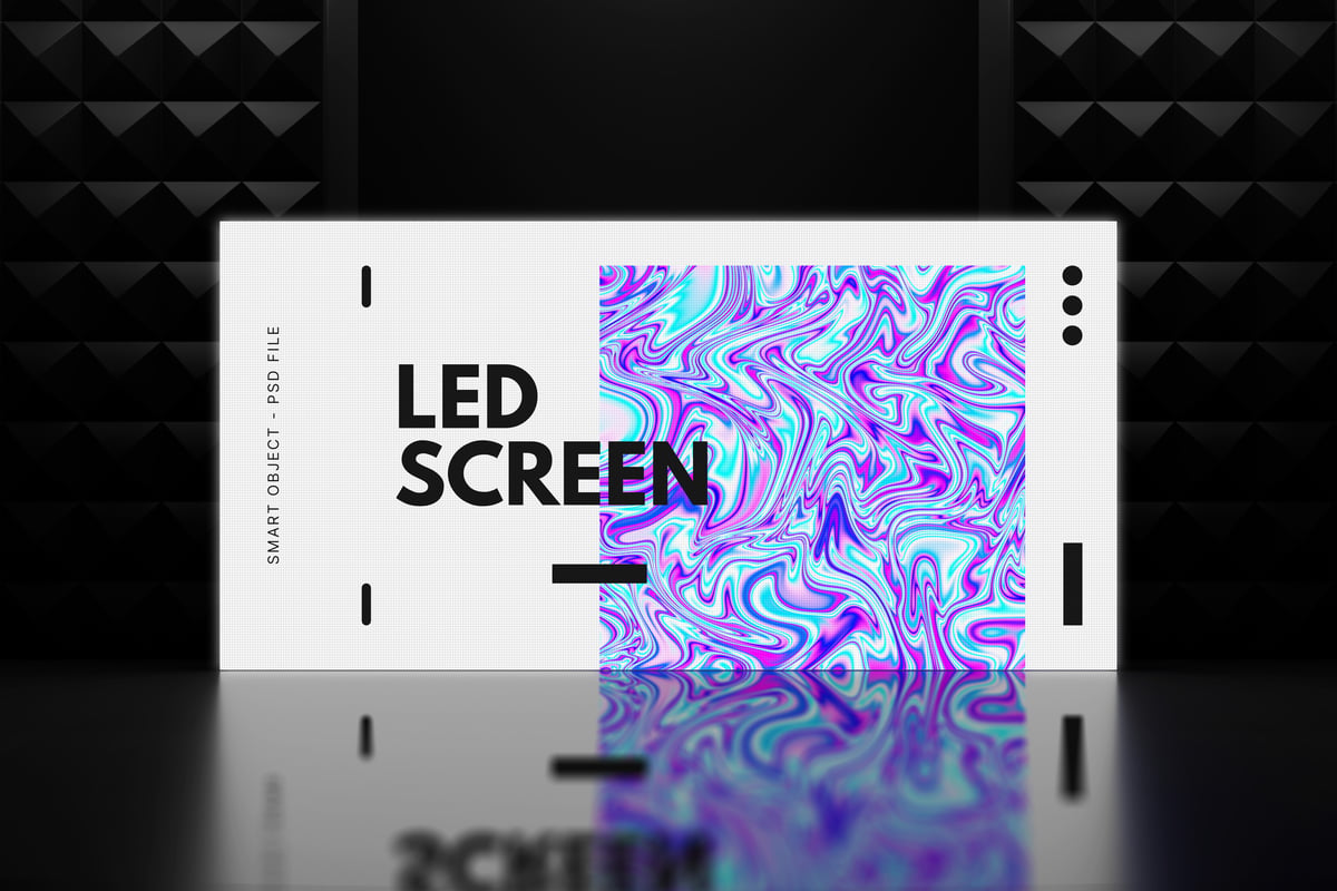 LED屏幕模型样机 (PSD)