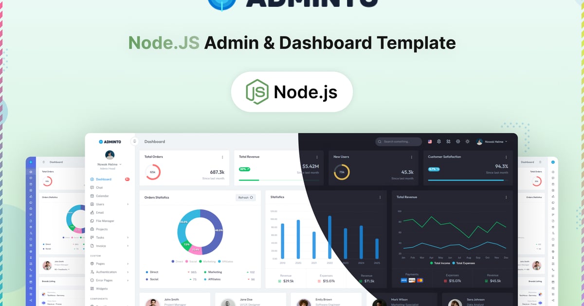 Adminto – NodeJs 管理及仪表盘模板