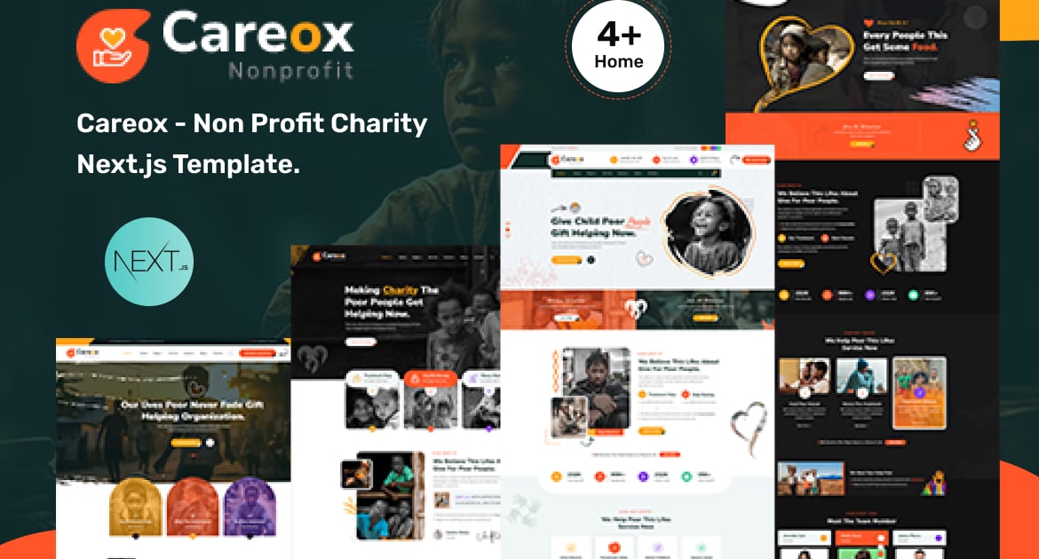 Careox – 非营利慈善机构 React Next 模板