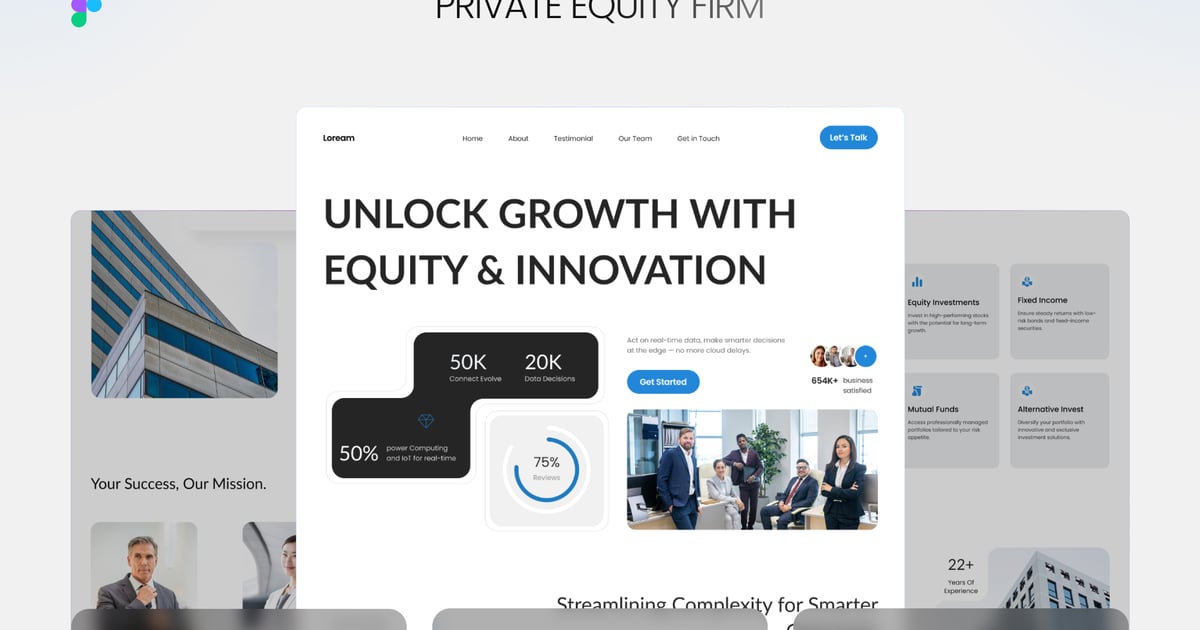 私募股权公司登陆页面设计