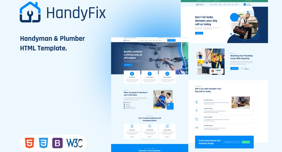 Handyfix – 杂工和水管工 HTML 模板