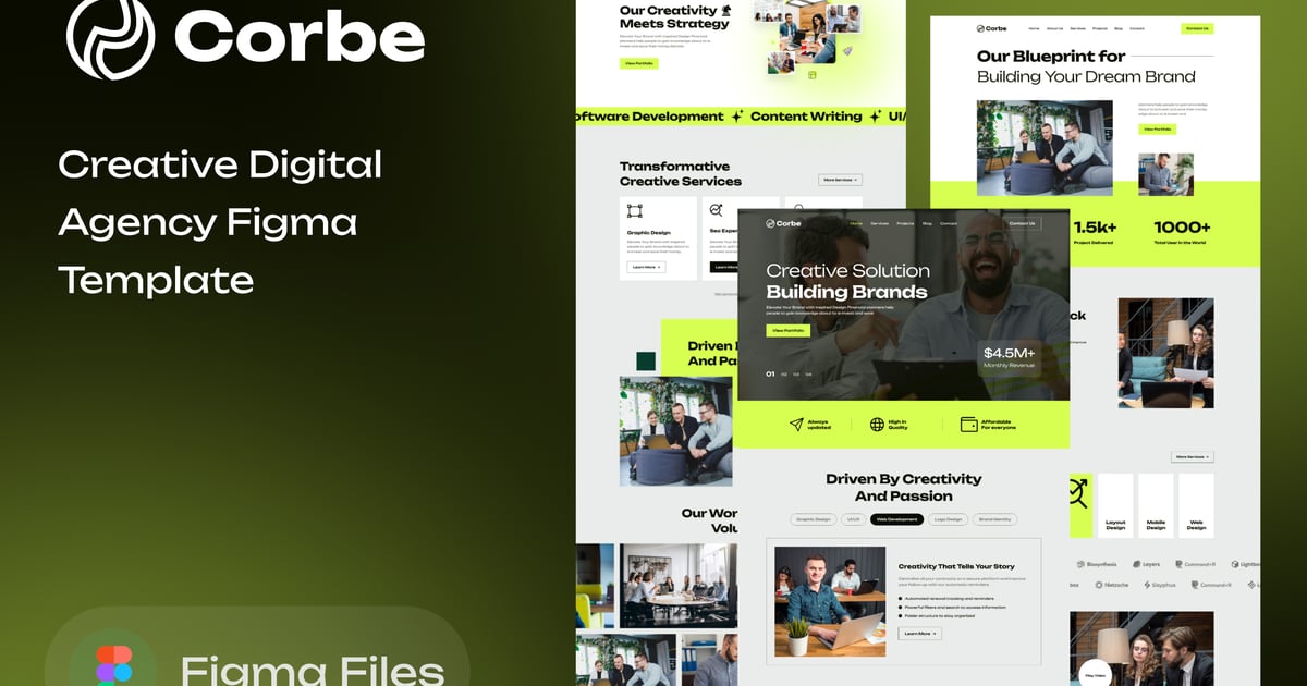 Corbe – 创意数字代理 Figma 模板