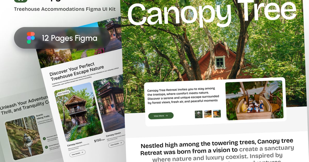 Canopy Tree – Treehouse Stay Figma UI Kit