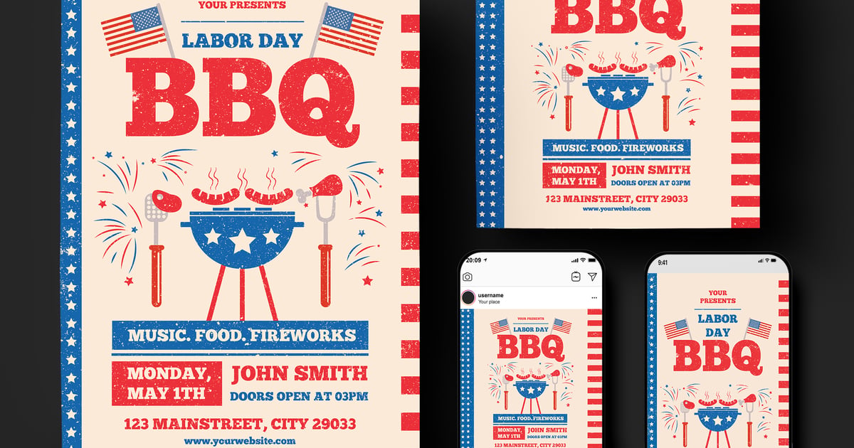 Labor Dat BBQ传单