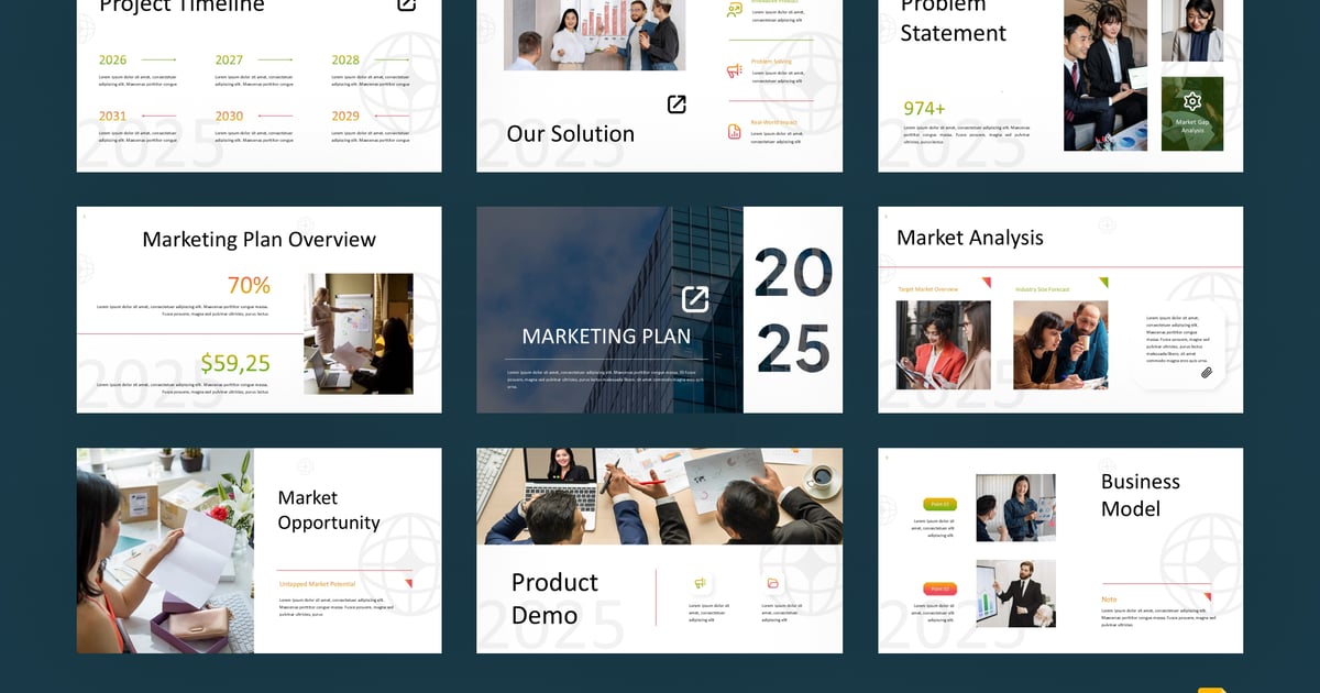 现代营销计划 Google Slide