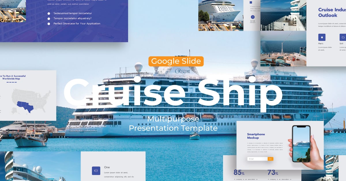 游轮 - Google 幻灯片模板