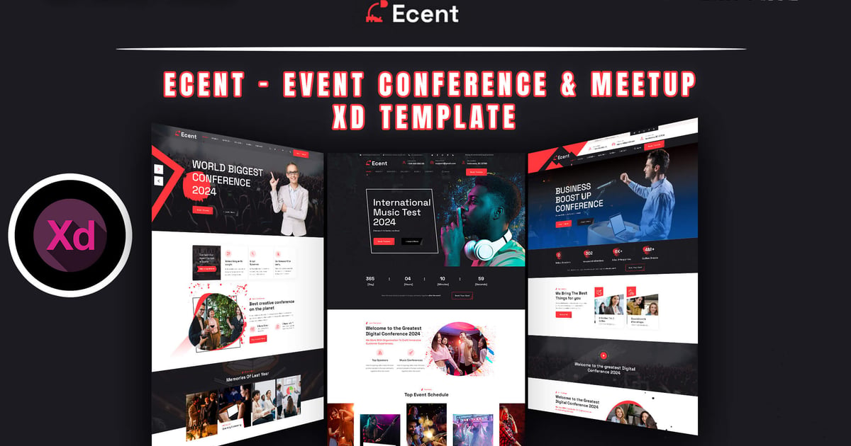 Ecent-活动会议和聚会XD模板
