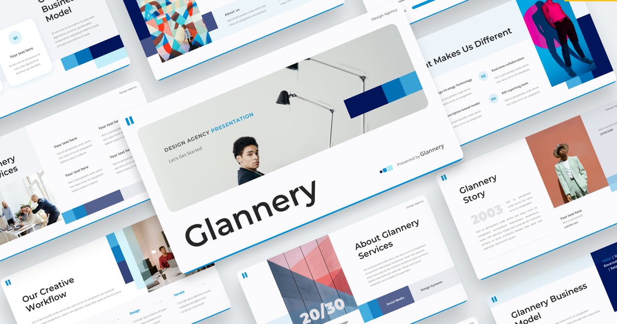Glannery – 代理公司 Google 幻灯片模板
