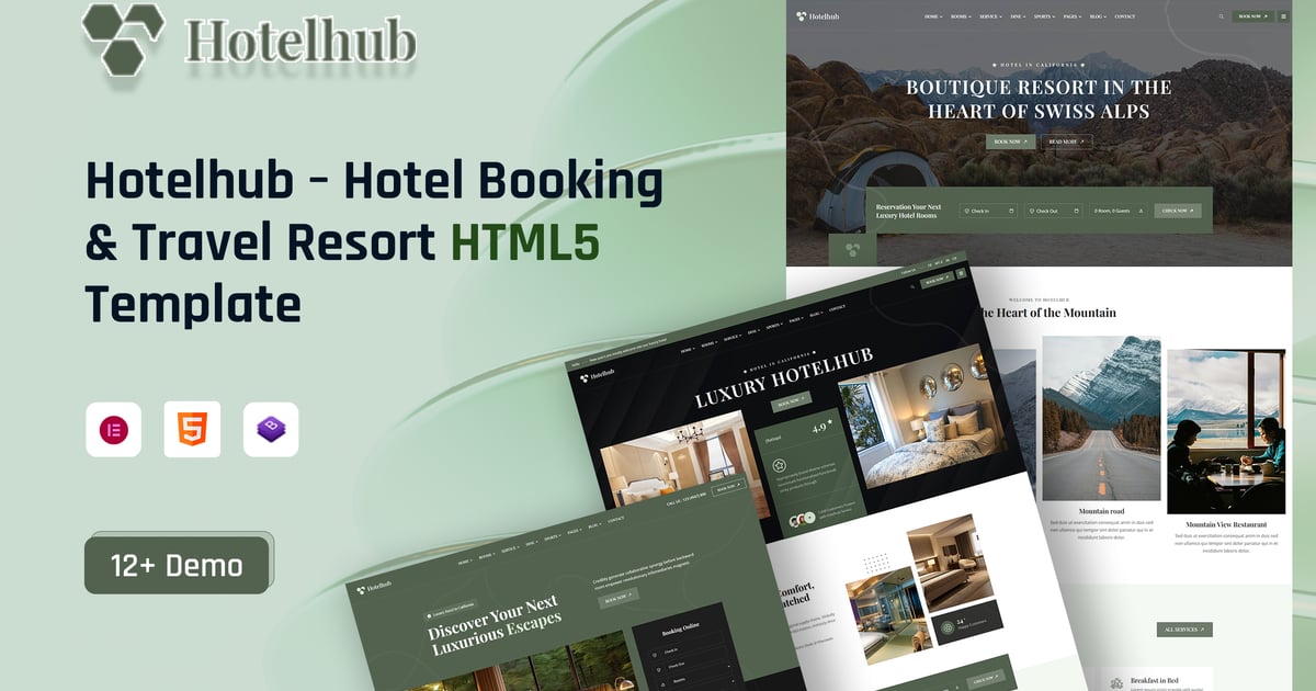 Hotelhub – 豪华酒店预订 HTML5 模板