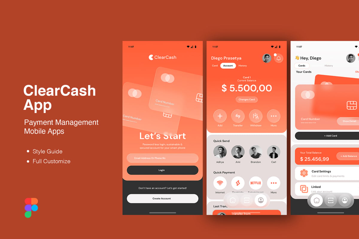 支付管理移动应用APP UI KIT (FIG)