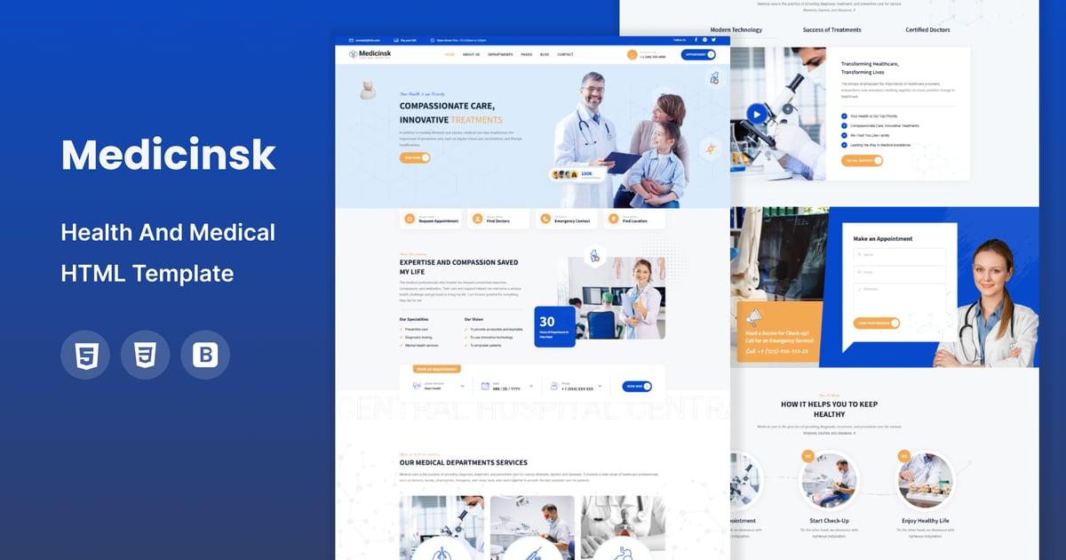 Medicinsk – 健康医疗HTML模板