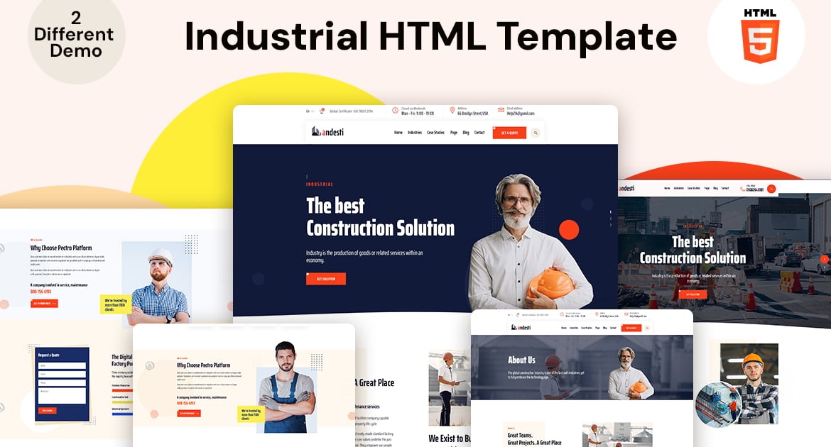 Andesti – 工业 HTML 模板