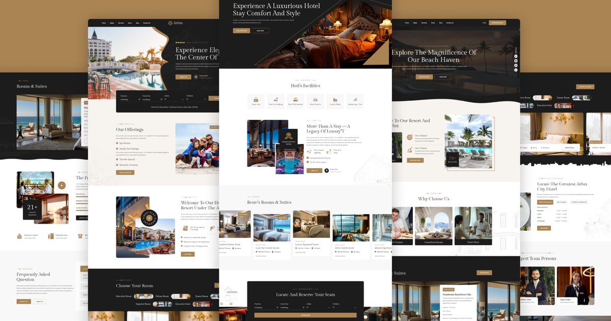 Arlux – 酒店预订 HTML 模板