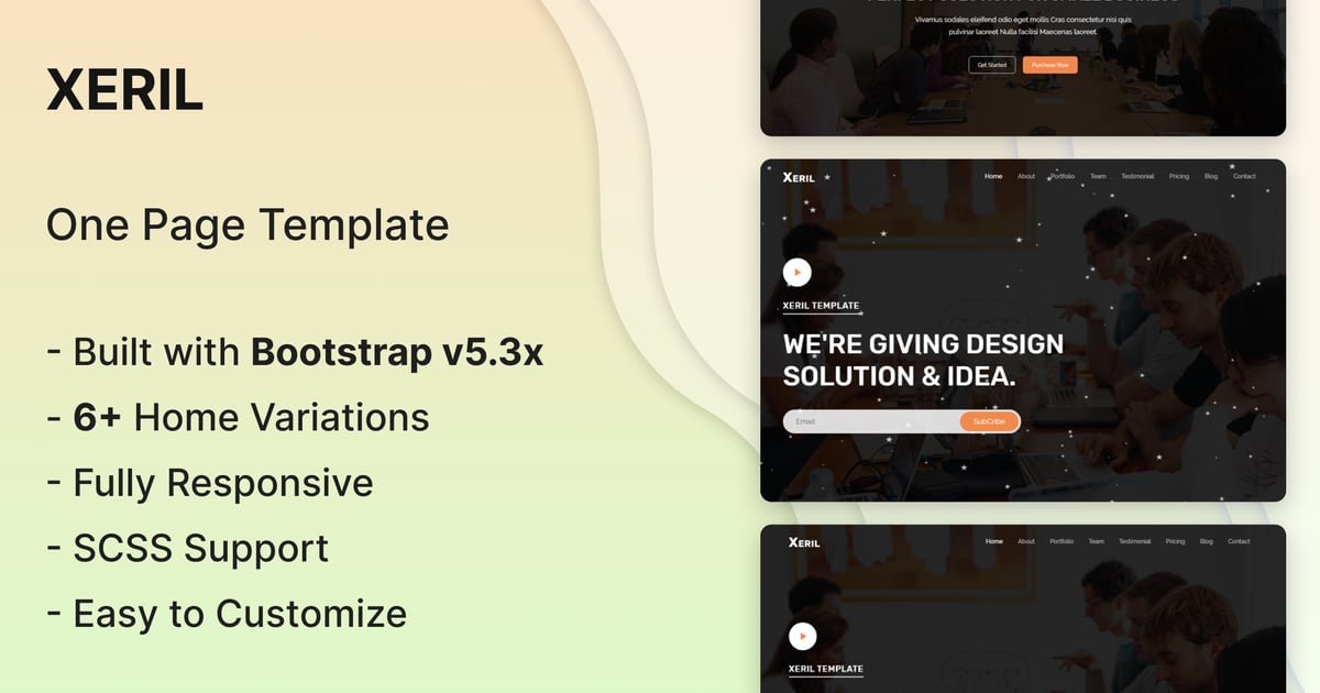 Xeril – 响应式 HTML5 网站模板