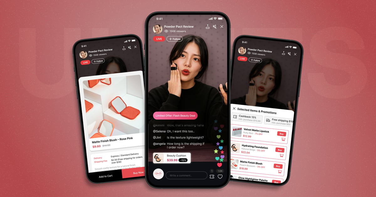 直播购物 – 移动应用 UI 套件