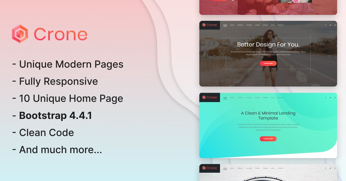 Crone – 创意多用途登陆页面模板
