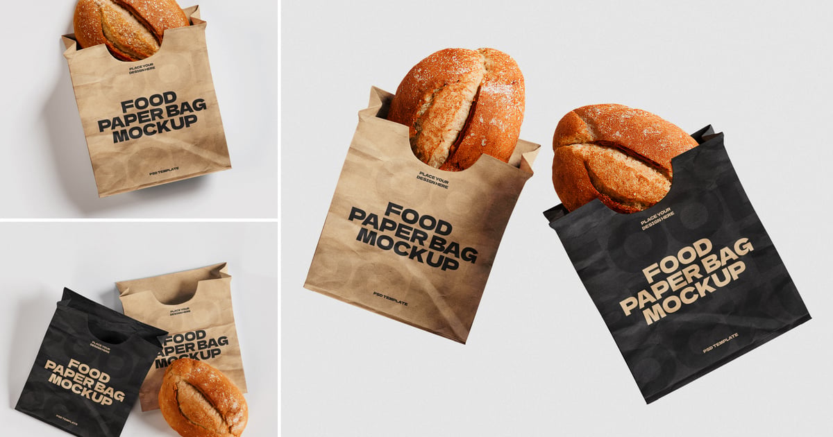 食品纸袋模型