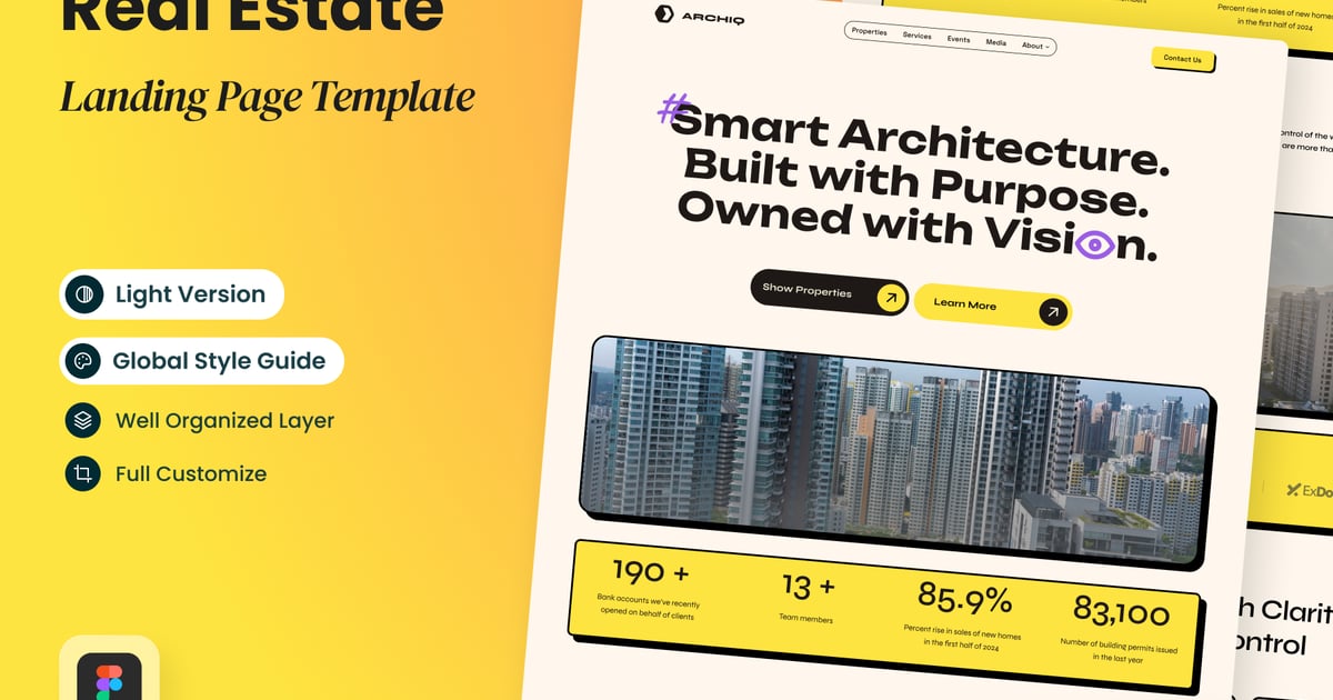 Archiq – 房地产登陆页面