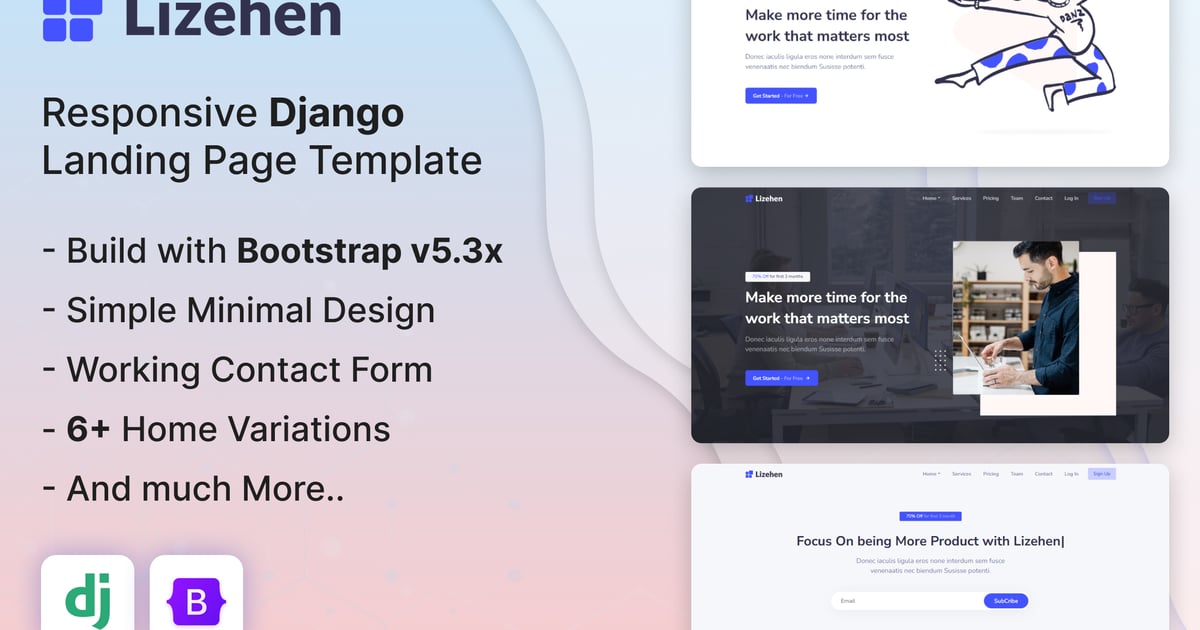 Lizehen – Django 5 登陆页面模板