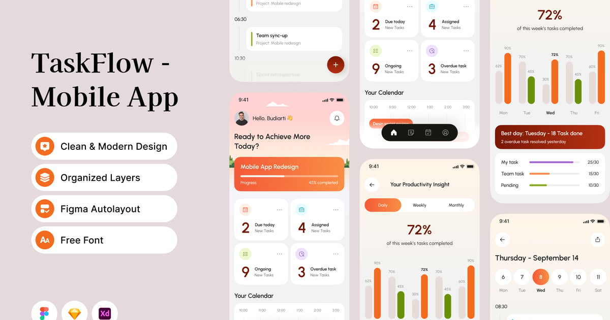 TaskFlow – 任务管理移动应用程序