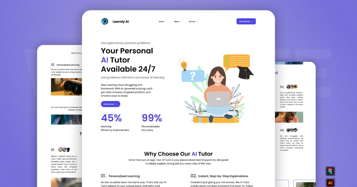 Learnly AI – 网站模板