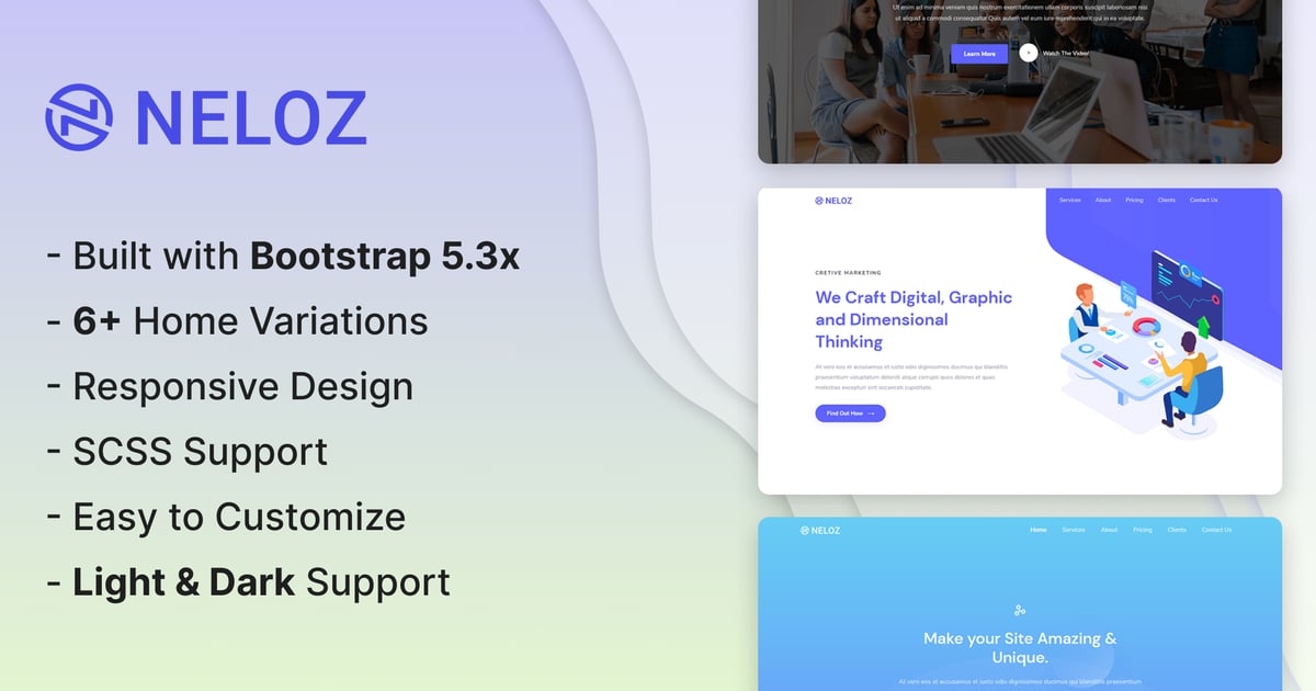 Neloz – 登陆页面模板