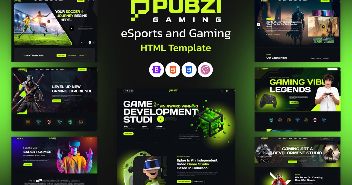 Pubzi – 电子竞技和游戏 HTML 模板