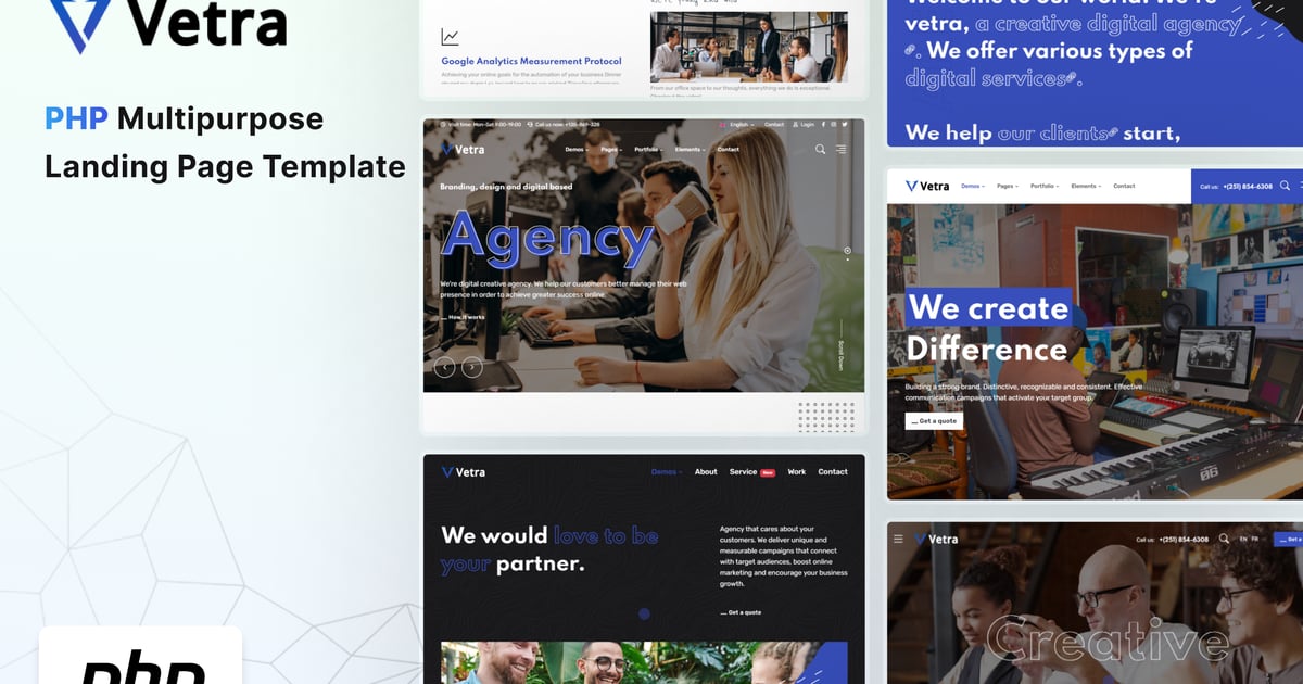 Vetra – PHP 多用途代理组合模板