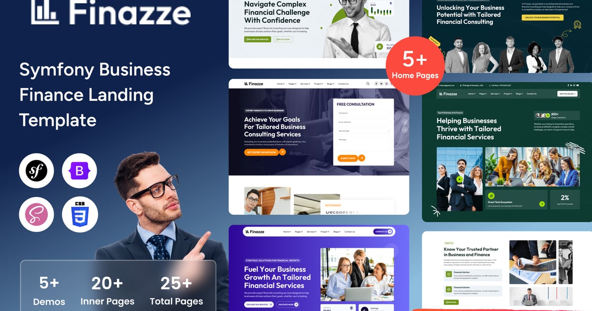 Finazze – 商业和金融 Symfony 模板