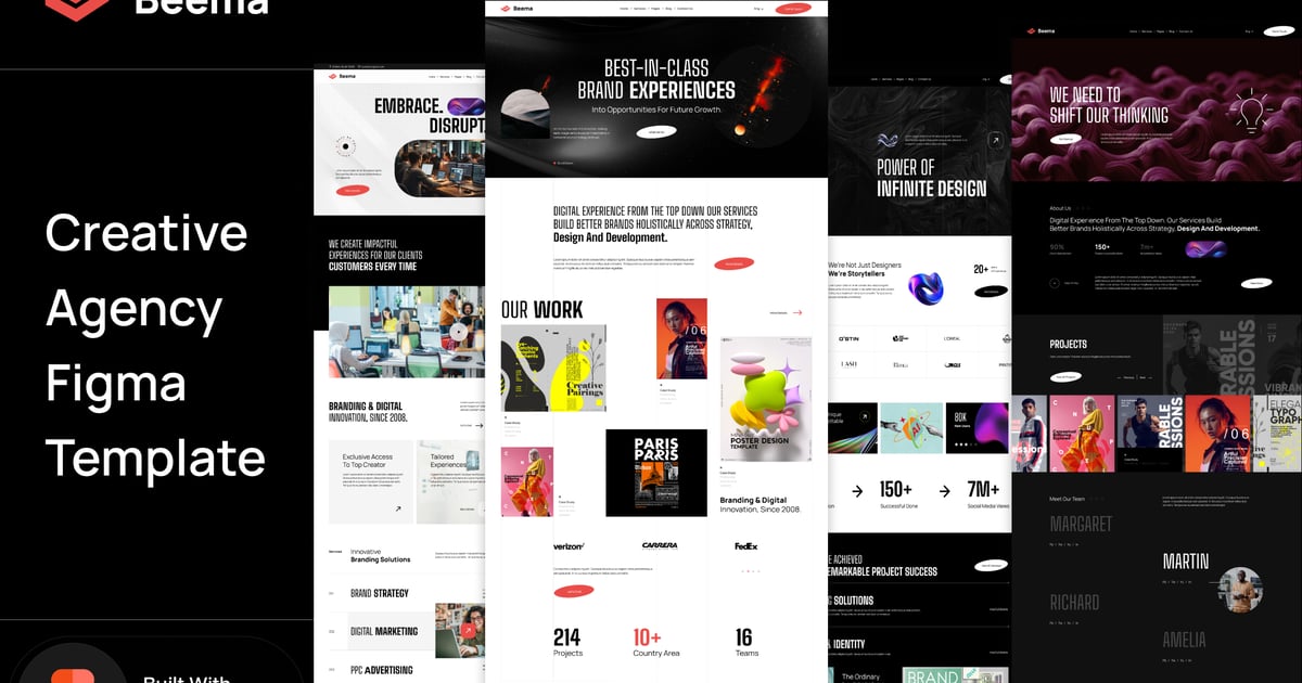 Beema – 数字创意机构 Figma 模板