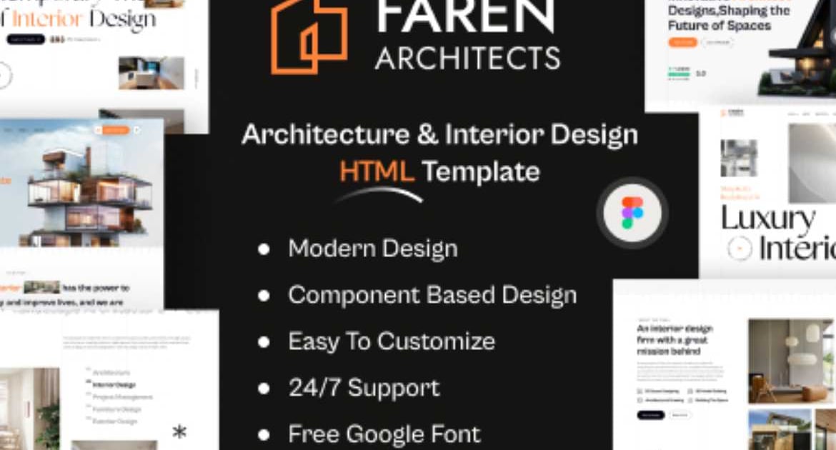 Faren – 建筑与室内设计 HTML 模板