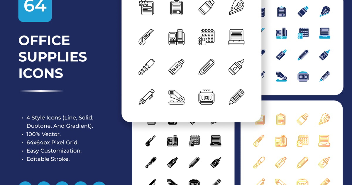 办公用品图标包