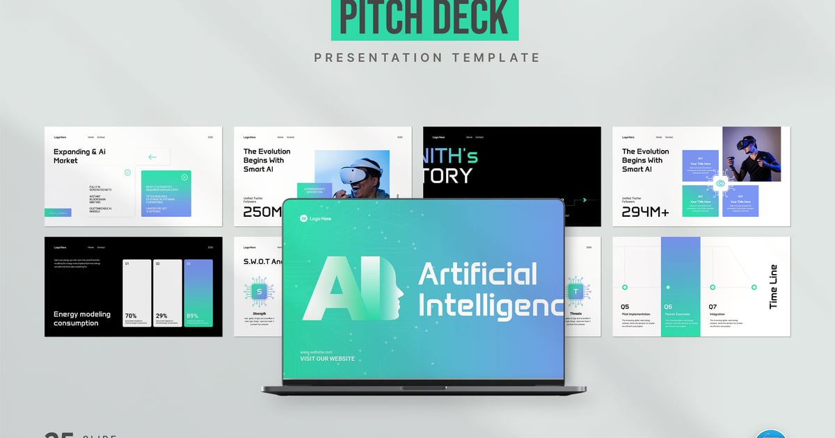 人工智能Deck Keynote模板