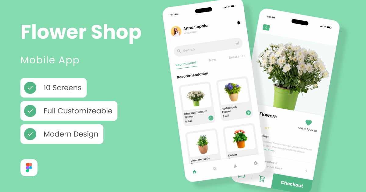 MyFlow – 花店移动应用程序