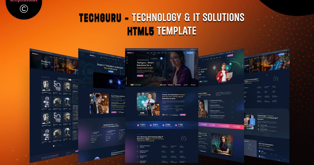 Techguru - 技术与 IT 解决方案 HTML5 模板