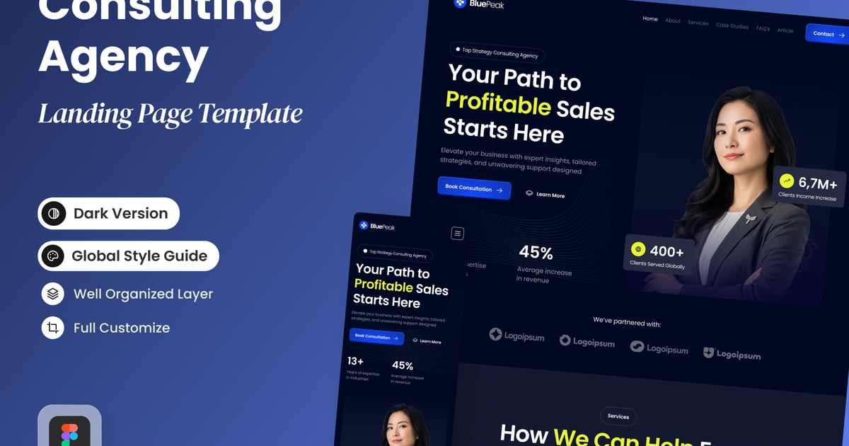 BluePeak – 战略咨询登陆页面