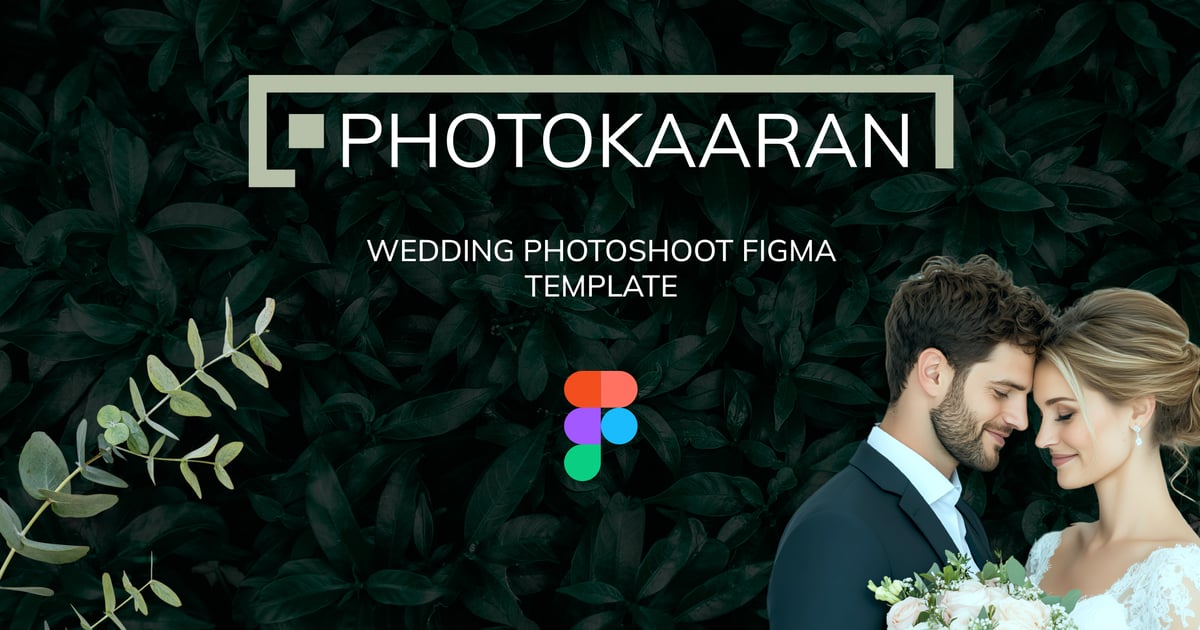 Photokaaran – 婚礼摄影 Figma 模板