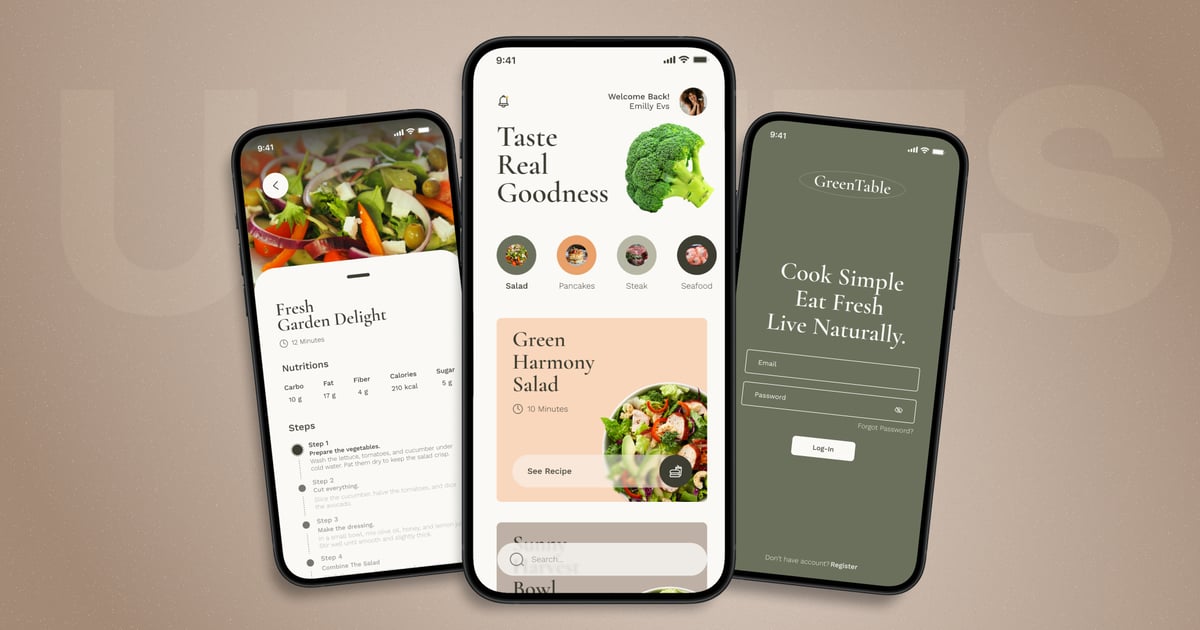 Green Table – 移动应用程序 UI 套件