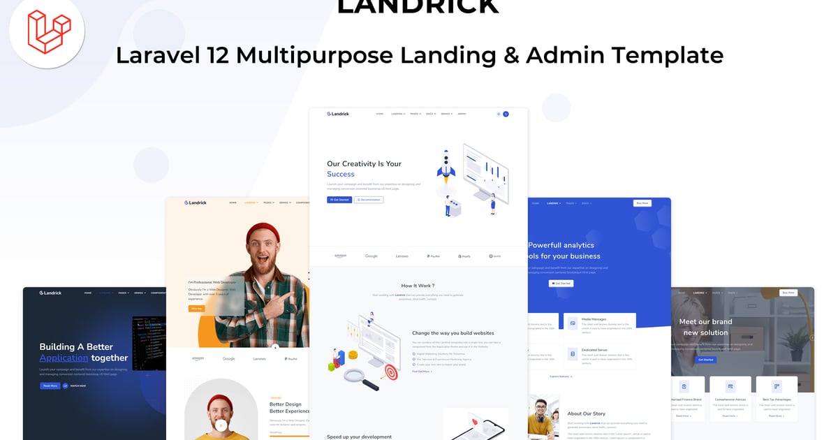 Landrick – Laravel 12 登陆和管理模板