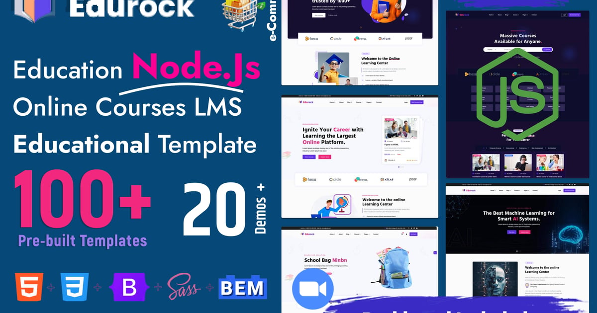 Edurock – Node.js 教育模板