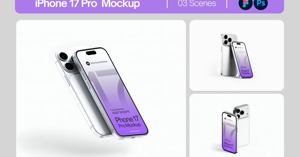 iPhone 17 Pro 智能手机屏幕模型套装
