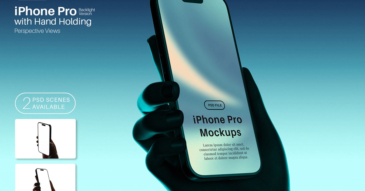iPhone Pro 屏幕模型（带背光）