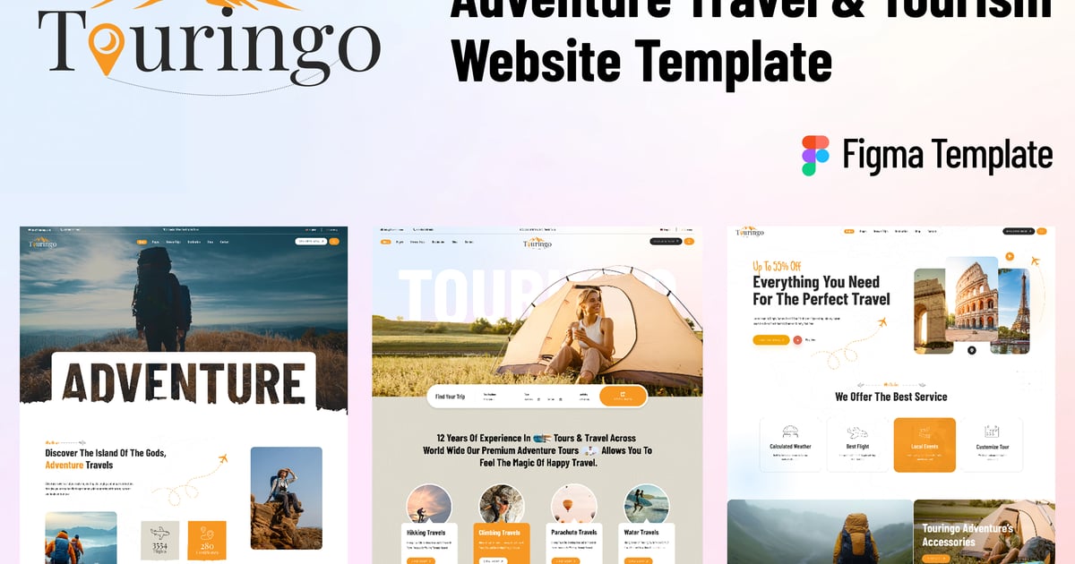 Touringo – 探险旅行和旅游 Figma