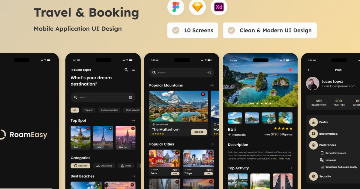 RoomEasy – 旅行和预订移动应用程序