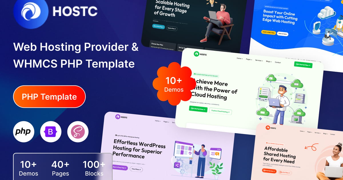 Hostc – 网站托管服务商和 WHMCS PHP 模板