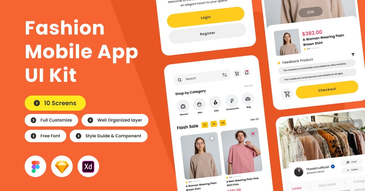 Floe – 充满活力的时尚应用 UI/UX 设计