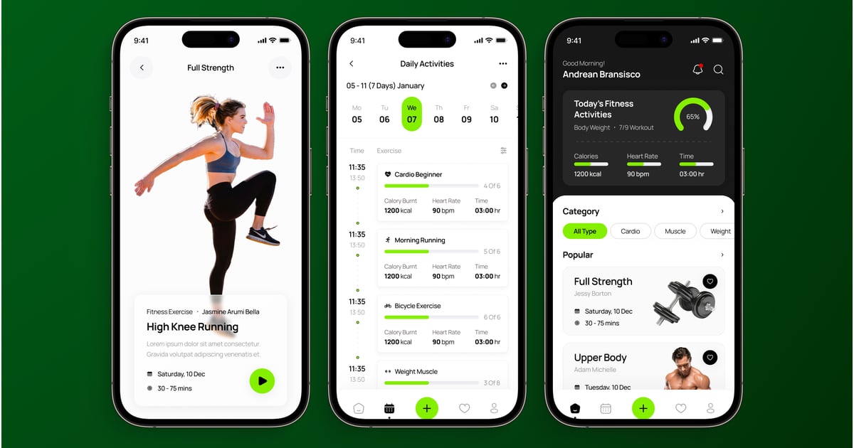 PumpUp – 健身应用移动 UI 套件