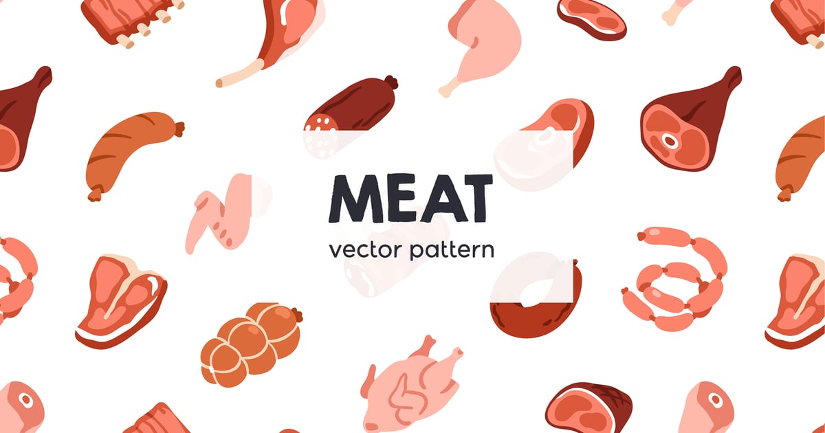 肉类食品无缝图案